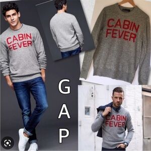 GAP LAMBSWOOL CREW NECK CABIN FEVER SWEATER SIZE LARGE